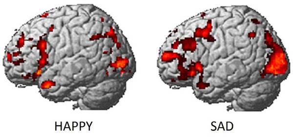 Tristezza e felicità corrispondono a diversi schemi di attivazione dei neuroni (fonte: Carnegie Mellon University)