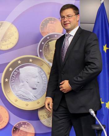 Il premier lettone, Valdis Dombrovskis
