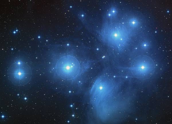 Ottenuta la misura più precisa della sistanza delle Pleiadi (fonte: NASA, ESA, AURA/Caltech, Palomar Observatory)