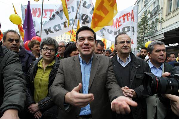 Il leader del partito Syriza,  Alexis Tsipras.