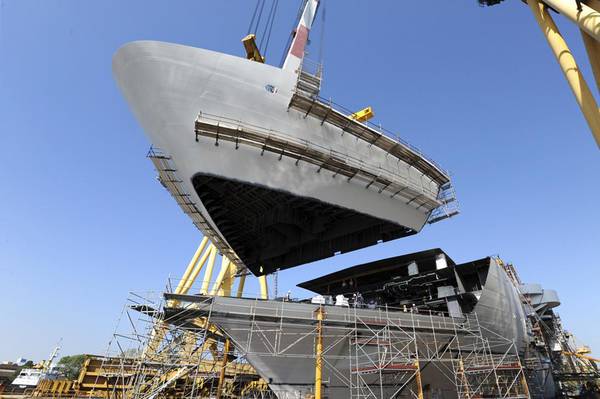 Fincantieri: varato primo troncone nuova nave da crociera