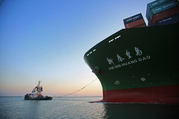 Cina: cala l'indice di export via mare con navi container
