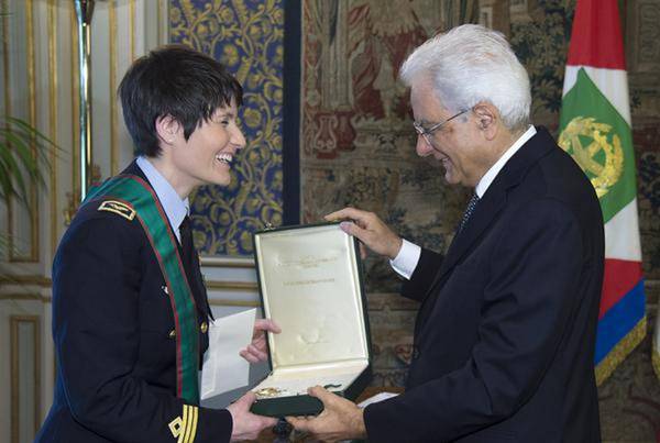 Il presidente Mattarella ha nominato Samantha Cristoforetti Cavaliere di Gran Croce