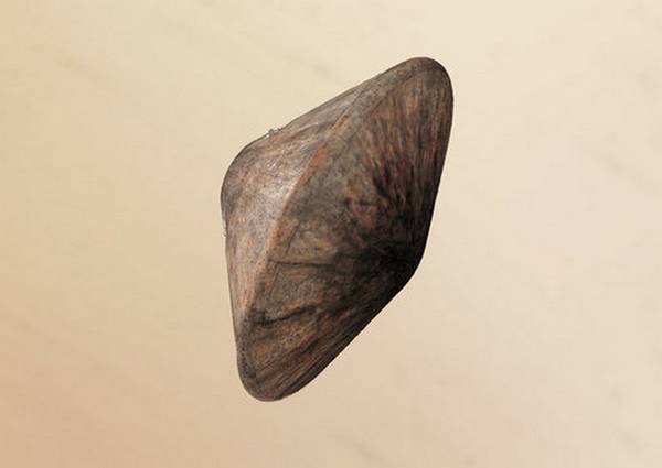 Rappresentazione artistica dello scudo termico di Schiaparelli durante la discesa (fonte: ESA)