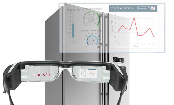 Gli occhiali a realtà aumentata controllano il funzionamento del frigorifero (fonte: G. Bacchiega)
