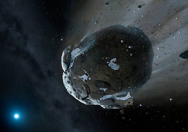 Rappresentazione artistica di un asteroide (Hubble Esa-Nasa)