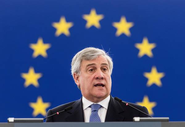 Il presidente del Parlamento Ue Antonio Tajani