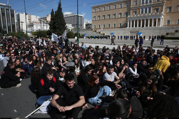 Protest in Athens over the deadly train crash in central Greece