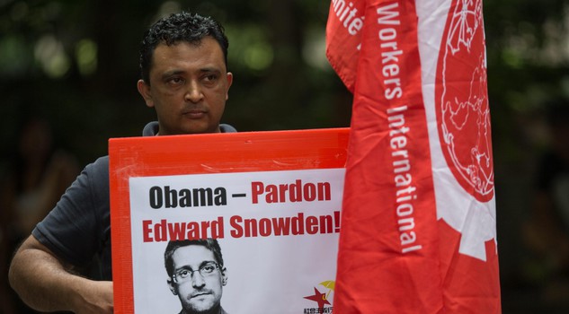 Una manifestazione pro Snowden