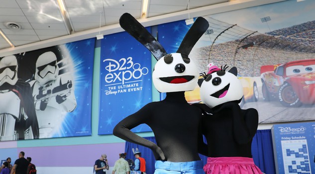 Disney fans pose in their cosplay outfits during the D23 Expo in Anaheim, California, USA, 15 July 2017. The fan event focuses its activities around the Disney, Star Wars and their Marvel franchises.