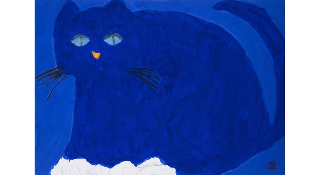 Cat love. nine lives in the art  Kunsthal Rotterdam (9 settembre 2017- 14 gennaio 2018)  Walasse Ting (1929-2010) Untitled ca. 1990 acrylic on ricepaper mounted on canvas Gallery Delaive