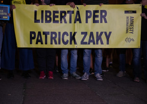 Flashmob to demand the release of the researcher Patrick Zaki