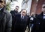Silvio Berlusconi durante i funerali di Angelo Rizzoli