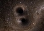Simulazione computerizzata della collisione tra due buchi neri rilevata dal LIGO