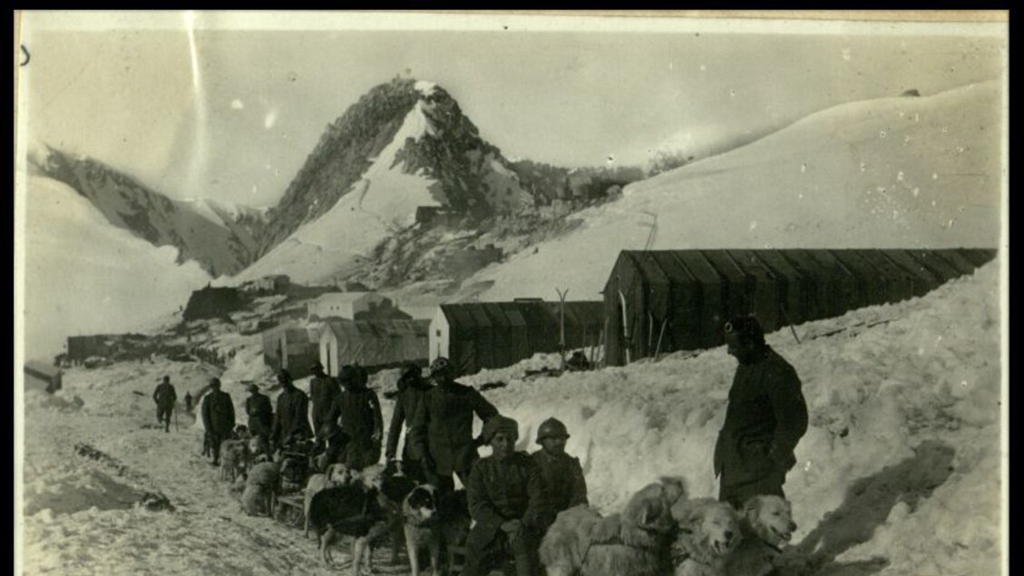 Grande Guerra, soldati in montagna (foto Iccu)
