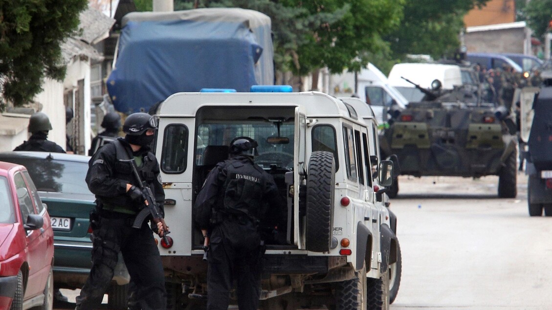 Macedonia: scontri tra polizia e uomini armati a nord,feriti © ANSA/AP