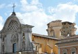 Santa Maria del Suffragio (Chiesa del Purgatorio o delle  Anime Sante) danneggiata dal sisma del 6 aprile 2009 (sopra) e 1 aprile 2014 (sotto). © Ansa