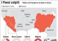 Casi e vittime dell'epidemia di ebola che ha colpito l'Africa Occidentale in un'infografica realizzata da Centimetri, (ANSA)