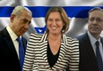 Elezioni in Israele: Netanyahu, Livni e Herzog. Elaborazione grafica © Ansa