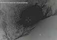 L'impatto della bomba Moab visto dall'aereo © ANSA