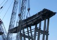 Ponte Genova: concluso calo prima porzione impalcato pila 5 © ANSA