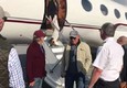 Spielberg e Springsteen all'aeroporto di Genova (ANSA)