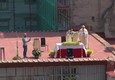 Coronavirus, Napoli: la Messa pasquale e' celebrata sul tetto © ANSA
