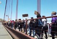 George Floyd, a San Francisco il corteo attraversa il Golden Gate Bridge © ANSA