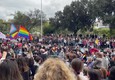 Cagliari per il Ddl Zan, i manifestanti gridano 'bregungia ', vergogna in sardo © ANSA