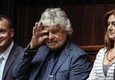 Beppe Grillo nella tribuna ospiti dell'aula della Camera assiste ai lavori durante l'esame delle  norme in materia di abolizione dei vitalizi. Roma, 25 luglio 2017 © 