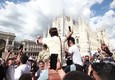 Milano, manifestazione a sostegno della Palestina in piazza Duomo © ANSA