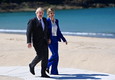 G7 Summit in Cornwall: Britain's Prime Minister Boris Johnson (L) and his wife Carrie © Ansa