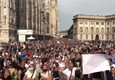 Manifestazione contro il Green pass: in migliaia a Milano © ANSA