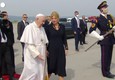 Fine del viaggio del Papa in Slovacchia: la cerimonia di saluto all'aeroporto © ANSA