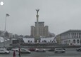 Kiev, la prima neve si posa su piazza Maidan © ANSA