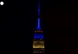 New York, l'Empire State Building illuminato con i colori della bandiera ucraina © ANSA