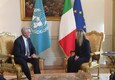 Meloni riceve a Palazzo Chigi l'Alto commissario dell'Onu per i rifugiati (ANSA)