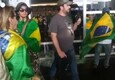 Brasile, gli assalitori rompono i vetri del palazzo del Congresso © ANSA