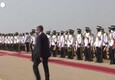 Papa in Sud Sudan, l'arrivo all'aeroporto di Giuba (ANSA)