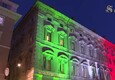 Giornata dell'Unita' d'Italia, luci tricolori sulla facciata del Senato © ANSA