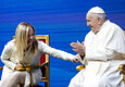 Papa Francesco e Meloni sul palco stati generali della Natalità © Ansa