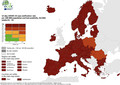 La mappa del centro europeo per il controllo delle malattie (Ecdc) (ANSA)