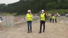 Presidente Kompatscher in visita ai cantieri della Pusteria(ANSA)