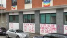 Scritte no vax nella sede della Cgil a Torino(ANSA)