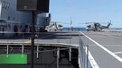 Marina Militare e Moto Guzzi presentano la V100 Mandello Aviazione Navale a bordo del Cavour (ANSA)