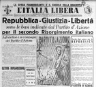 Quei giorni in edicola - La prima pagina del quotidiano L'Italia Libera del 2 giugno 1946 © ANSA