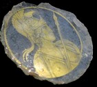 Il reperto trovato durante gli scavi della metro C:  'Roma', donna simbolo della città (ANSA)