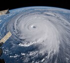 L'uragano Florence (settemre 2018) visto dallo spazio (fonte: NASA Goddard Space Flight Center from Greenbelt, MD, USA, da Wikipedia) (ANSA)