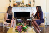 Michelle Obama e Melania Trump/Foto Casa Bianca (ANSA)