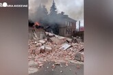 Ucraina, una fabbrica di abbigliamento distrutta da un missile a Kharkiv